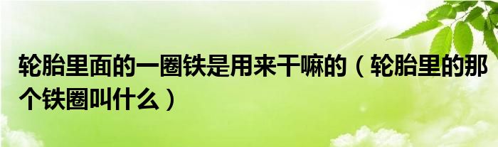 輪胎里面的一圈鐵是用來干嘛的（輪胎里的那個(gè)鐵圈叫什么）