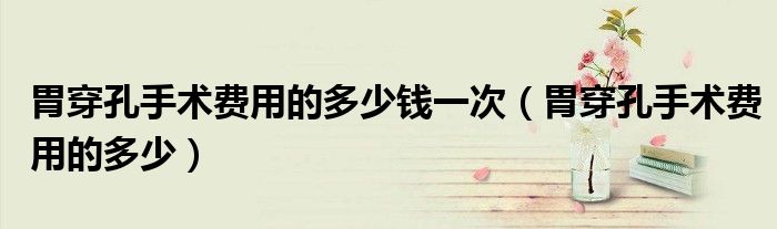 胃穿孔手術(shù)費(fèi)用的多少錢一次（胃穿孔手術(shù)費(fèi)用的多少）