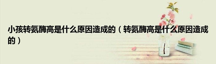 小孩轉(zhuǎn)氨酶高是什么原因造成的（轉(zhuǎn)氨酶高是什么原因造成的）