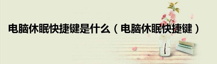 電腦休眠快捷鍵是什么（電腦休眠快捷鍵）