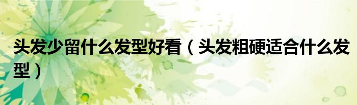 頭發(fā)少留什么發(fā)型好看（頭發(fā)粗硬適合什么發(fā)型）