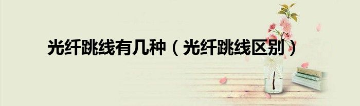光纖跳線有幾種（光纖跳線區(qū)別）