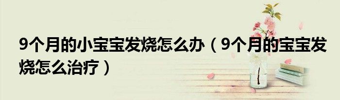 9個月的小寶寶發(fā)燒怎么辦（9個月的寶寶發(fā)燒怎么治療）