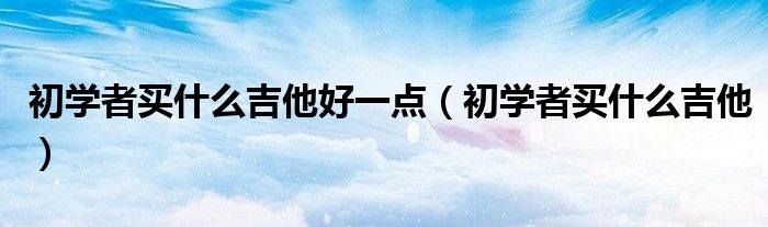 初學(xué)者買什么吉他好一點(diǎn)（初學(xué)者買什么吉他）