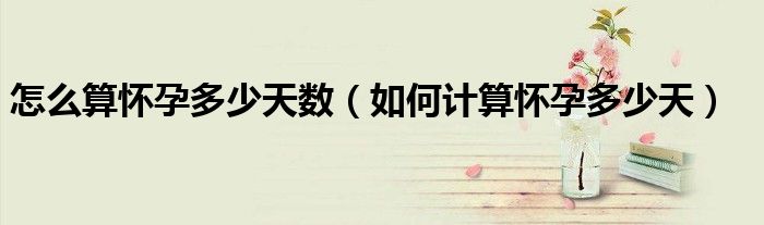 怎么算懷孕多少天數(shù)（如何計算懷孕多少天）
