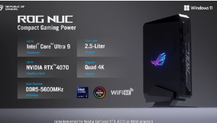 配備獨立NvidiaRTXGPU的華碩ROGNUC游戲迷你電腦起價1,629美元