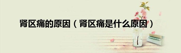 腎區(qū)痛的原因（腎區(qū)痛是什么原因）
