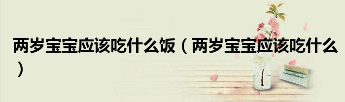 兩歲寶寶應該吃什么飯（兩歲寶寶應該吃什么）
