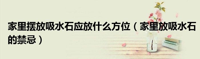 家里擺放吸水石應(yīng)放什么方位（家里放吸水石的禁忌）