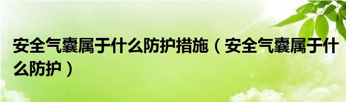 安全氣囊屬于什么防護措施（安全氣囊屬于什么防護）