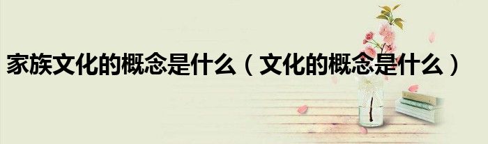 家族文化的概念是什么（文化的概念是什么）