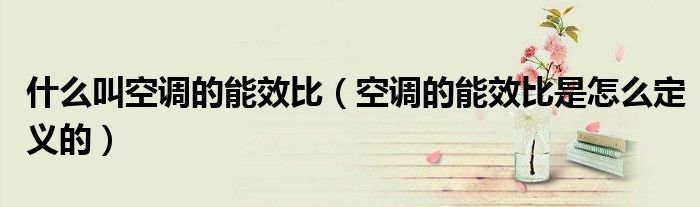 什么叫空調(diào)的能效比（空調(diào)的能效比是怎么定義的）