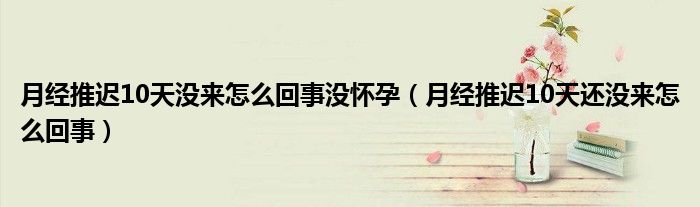月經(jīng)推遲10天沒來怎么回事沒懷孕（月經(jīng)推遲10天還沒來怎么回事）