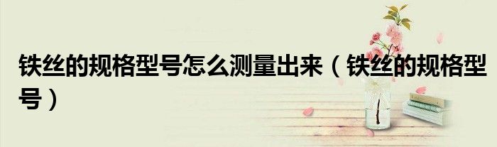 鐵絲的規(guī)格型號怎么測量出來（鐵絲的規(guī)格型號）