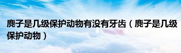 麂子是幾級保護動物有沒有牙齒（麂子是幾級保護動物）