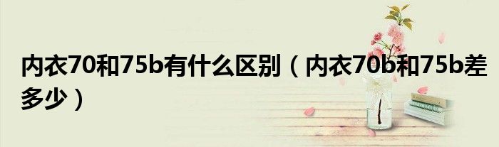 內(nèi)衣70和75b有什么區(qū)別（內(nèi)衣70b和75b差多少）