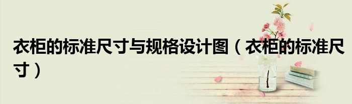 衣柜的標(biāo)準(zhǔn)尺寸與規(guī)格設(shè)計(jì)圖（衣柜的標(biāo)準(zhǔn)尺寸）