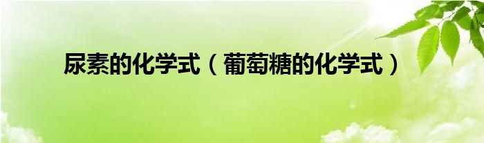 尿素的化學(xué)式（葡萄糖的化學(xué)式）