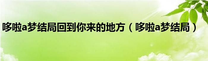 哆啦a夢結(jié)局回到你來的地方（哆啦a夢結(jié)局）