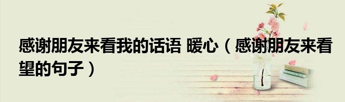 感謝朋友來看我的話語 暖心（感謝朋友來看望的句子）