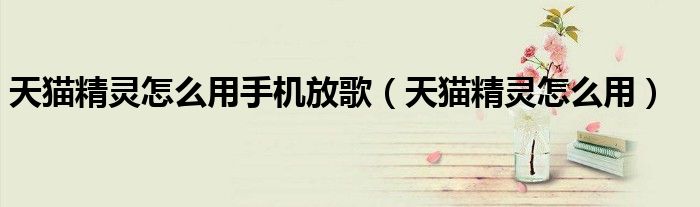 天貓精靈怎么用手機(jī)放歌（天貓精靈怎么用）