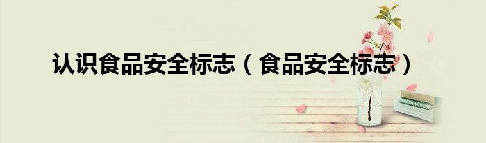 認(rèn)識(shí)食品安全標(biāo)志（食品安全標(biāo)志）