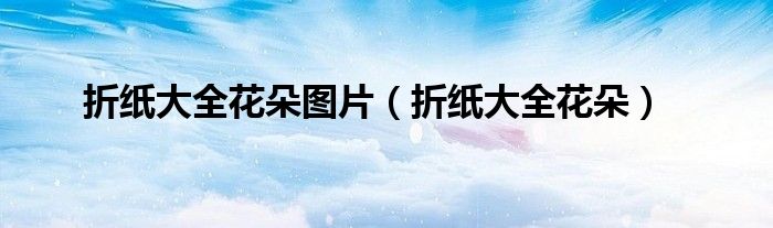 折紙大全花朵圖片（折紙大全花朵）