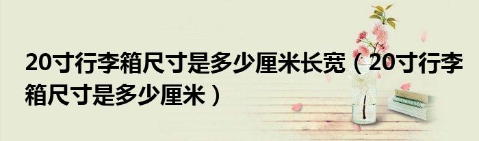 20寸行李箱尺寸是多少厘米長寬（20寸行李箱尺寸是多少厘米）