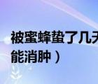 被蜜蜂蟄了幾天能消腫止癢（被蜜蜂蟄了幾天能消腫）