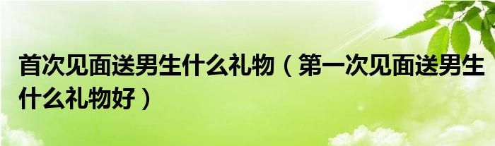 首次見(jiàn)面送男生什么禮物（第一次見(jiàn)面送男生什么禮物好）