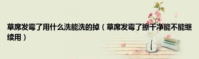 草席發(fā)霉了用什么洗能洗的掉（草席發(fā)霉了擦干凈能不能繼續(xù)用）