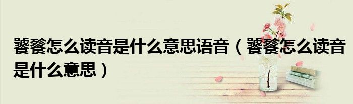 饕餮怎么讀音是什么意思語音（饕餮怎么讀音是什么意思）