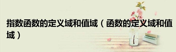 指數(shù)函數(shù)的定義域和值域（函數(shù)的定義域和值域）