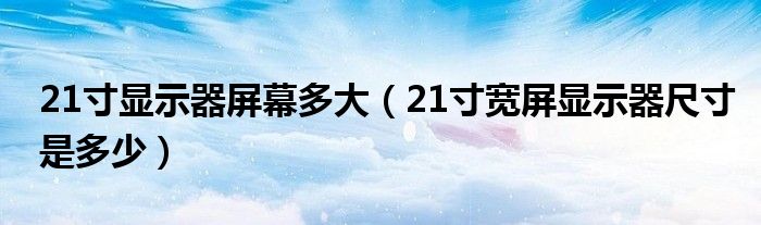 21寸顯示器屏幕多大（21寸寬屏顯示器尺寸是多少）