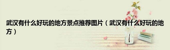 武漢有什么好玩的地方景點(diǎn)推薦圖片（武漢有什么好玩的地方）