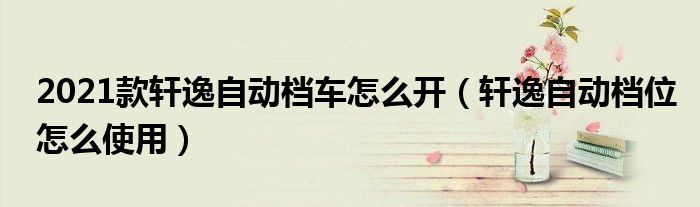 2021款軒逸自動檔車怎么開（軒逸自動檔位怎么使用）