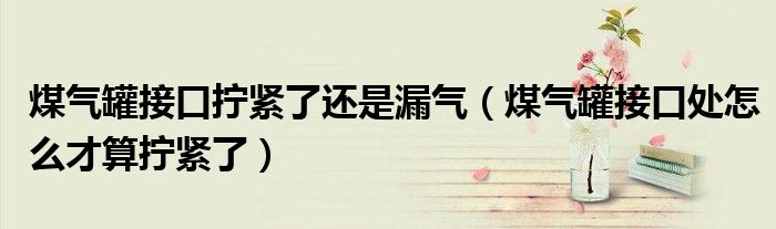 煤氣罐接口擰緊了還是漏氣（煤氣罐接口處怎么才算擰緊了）