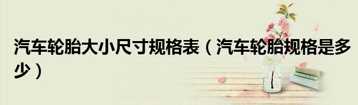 汽車輪胎大小尺寸規(guī)格表（汽車輪胎規(guī)格是多少）