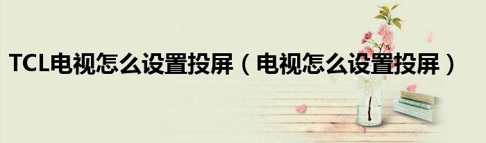 TCL電視怎么設(shè)置投屏（電視怎么設(shè)置投屏）