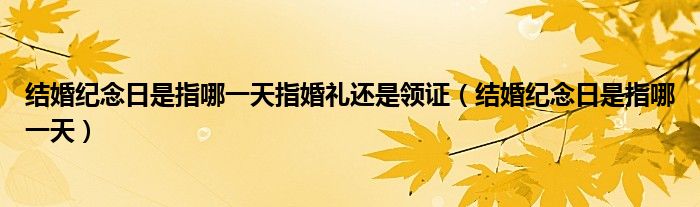 結(jié)婚紀(jì)念日是指哪一天指婚禮還是領(lǐng)證（結(jié)婚紀(jì)念日是指哪一天）