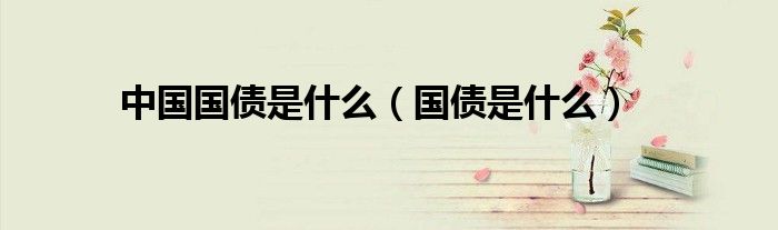 中國國債是什么（國債是什么）