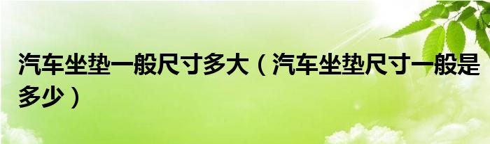 汽車坐墊一般尺寸多大（汽車坐墊尺寸一般是多少）