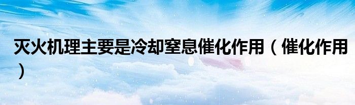 滅火機理主要是冷卻窒息催化作用（催化作用）