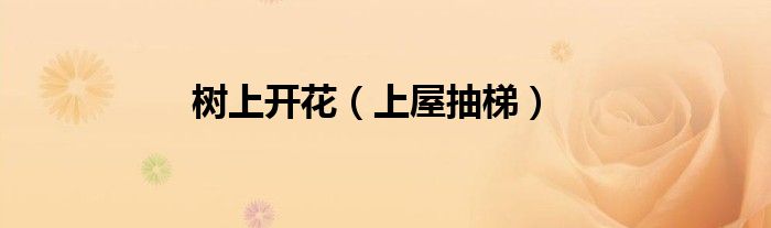 樹上開花（上屋抽梯）