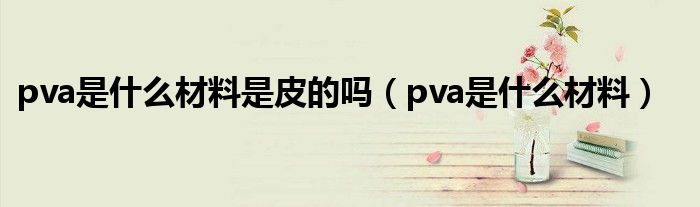 pva是什么材料是皮的嗎（pva是什么材料）