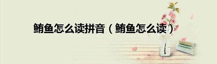 鮪魚怎么讀拼音（鮪魚怎么讀）