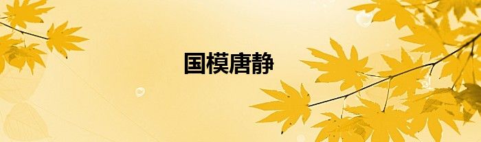 國模唐靜