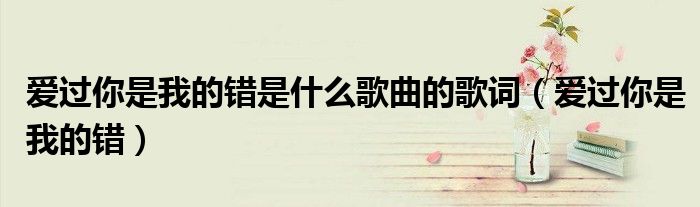 愛過你是我的錯(cuò)是什么歌曲的歌詞（愛過你是我的錯(cuò)）