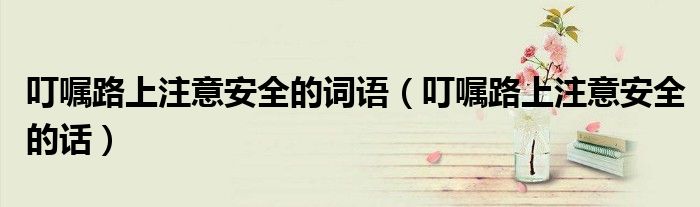 叮囑路上注意安全的詞語(yǔ)（叮囑路上注意安全的話）