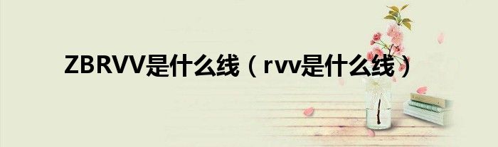 ZBRVV是什么線（rvv是什么線）